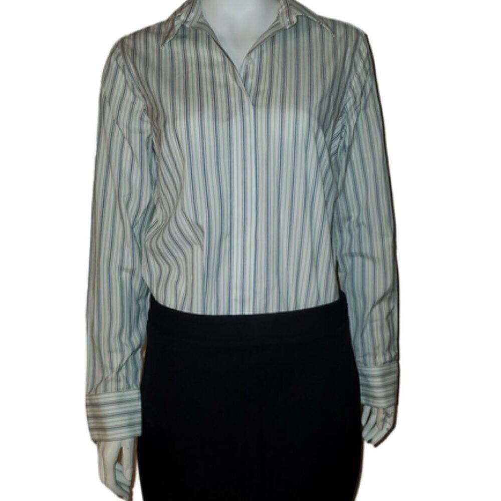 Jones New York Striped Dress Top || sz 6 || Stretch
